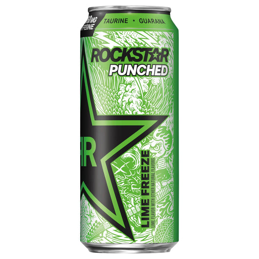 Rockstar Punched Lime Freeze, 16 oz Can, 12-Pack