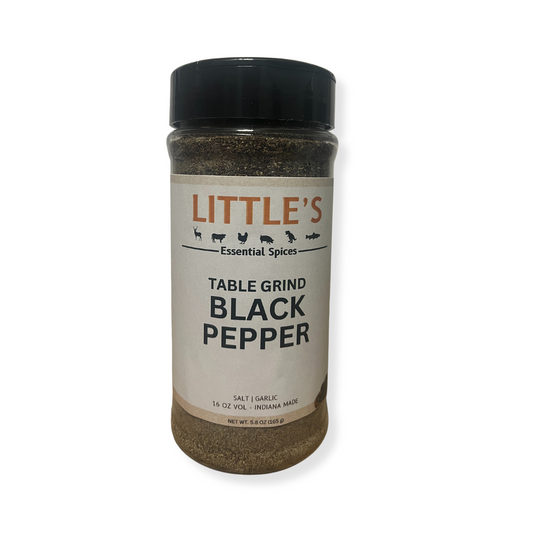 Little's Table Grind Black Pepper, 5.8 OZ Big Bottle